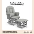 thumbnail image 5 of Storkcraft Hoop Glider and Ottoman, Pebble Gray and Light Gray, 5 of 11