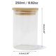 thumbnail image 3 of Ofertas Únicas 1 Pc Tarros Decorativos Duraderos de 8.82oz con Tapa de Bambú Tarros Organizadores de 3.94" de Altura Color Madera Transparente, 3 of 5