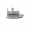 thumbnail image 1 of Sterling Silver 20" .8mm Box Chain 3D New Orleans Riverboat Pendant Necklace, 1 of 2