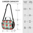 thumbnail image 4 of FORMRS Student Lunch Bag Insulated Reusable Cooler Box with Zipper Pockets, Red Strawberry, 4 of 9