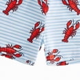 thumbnail image 5 of HCNTES Toddler Baby Boy Summer Outfits Playful Crawfish Embroidered T-Shirt and Striped Shorts 2-Piece Set Toddler Boy Summer Clothes, 5 of 7