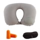 thumbnail image 1 of Fiudx Almohada de Viaje Portátil En Forma de U, Soporte Cervical Inflable, Tela Suave y Cómoda, Incluye Venda para Los Ojos y Tapones para Los Oídos, Ideal para Viajes En Avión, Tren, Coche y Oficina, 1 of 2