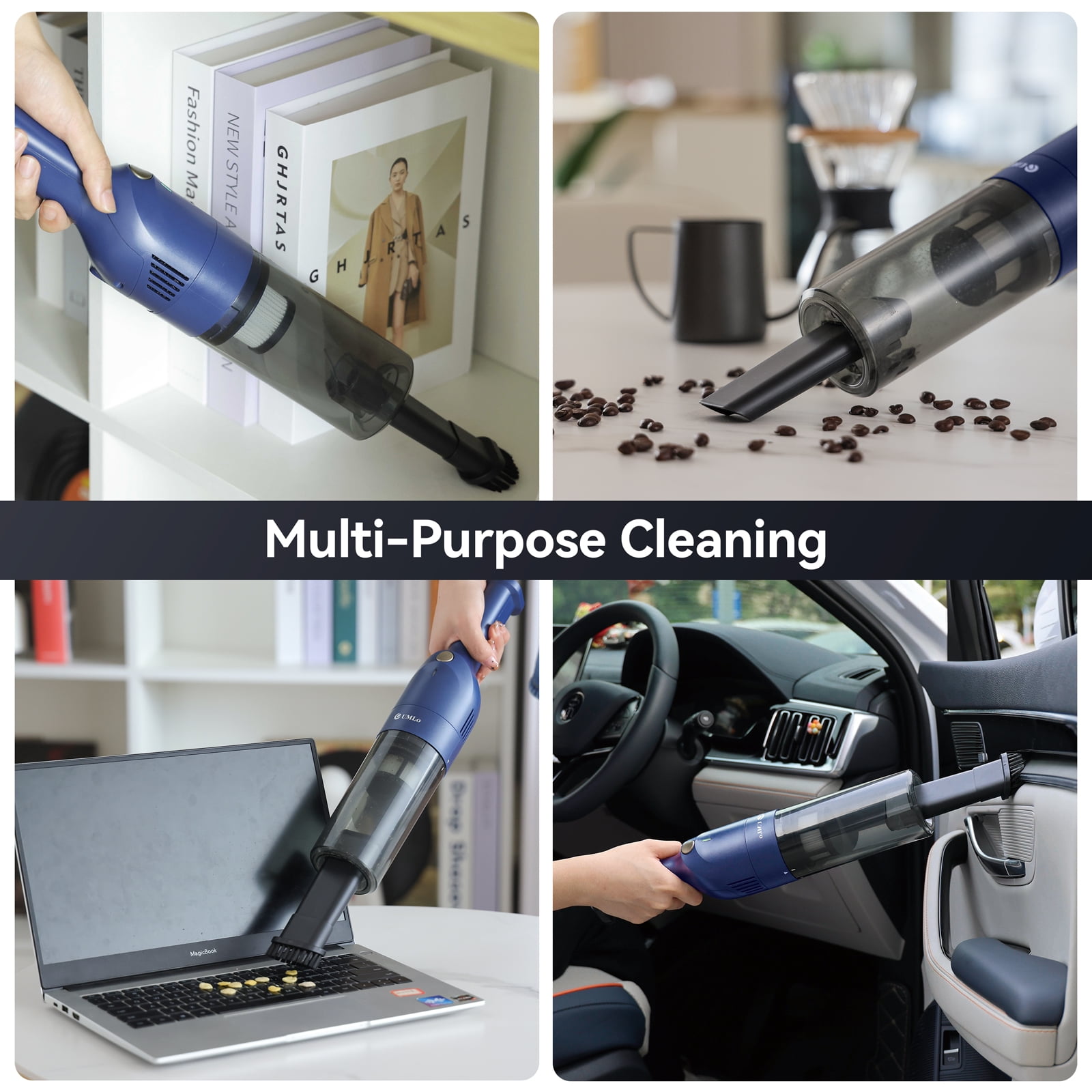 UMLo H6 Handheld Vacuum Cordless, Portable Vacuum Cleaner with 10000PA Suction, 2600mAh Rechargeable Vacuum Cleaner for Home Pet
