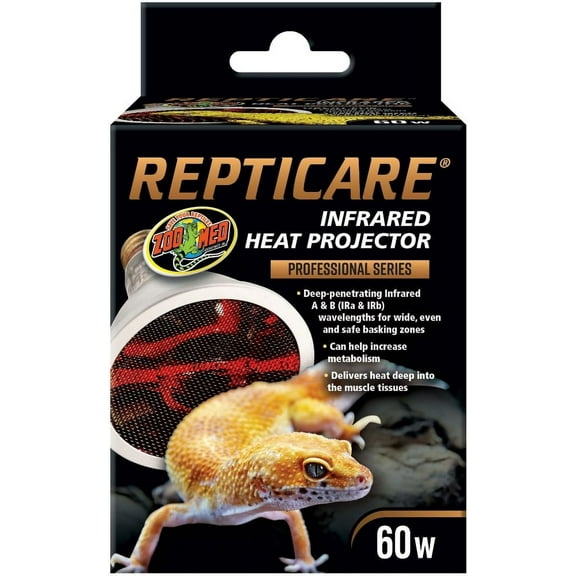 Zoo Med ReptiCare Infrared Heat Projector [Reptile Incandescent Bulbs, Reptile Supplies] 60 watt