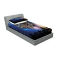 thumbnail image 2 of Ambesonne Galaxy Fitted Sheet & Pillow Sham Set, Third Eye Milky Way, Twin, Multicolor, 2 of 2