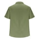 thumbnail image 4 of Blusa y camisa de manga corta con cuello vuelto para hombre, blusa informal de verano con solapa y botones de color liso, blusa para hombre, 4 of 5