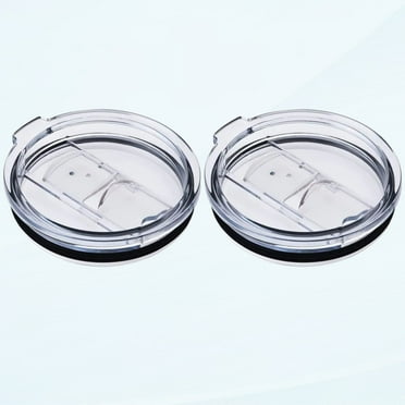 2 Pack Splash-Proof Tumbler Lids, Clear Slide, Compatible with Ye-ti Rambler, Old Style RTIC, Ozark Trail and More, 20oz