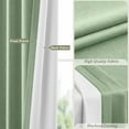 thumbnail image 4 of Linen Blackout Curtains 54 inch Sage Green Darkening Window Curtain for Living Room Bedroom Drape Thermal Insulated Noise Cancelling Back Tab Drapes, 4 of 15