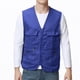 thumbnail image 1 of pstuiky Camiseta sin mangas para hombre, Camiseta de tirantes con cuello en V, multibolsillos y cremallera para exteriores, de color liso y práctica para hombre Camisas para hombres xxxxl, 1 of 7