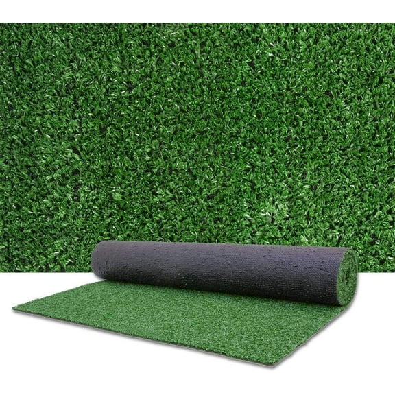 Artificial Grass Turf Lawn-4 Feet x 11 Feet, 0.4" Indoor Outdoor Rug Synthetic Grass Mat Fake Grass
