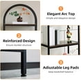 thumbnail image 6 of Memoryfield 4 Tier Arched Bookshelf, Industrial Open Back Bookcase, Modern Freestanding Display Shelving Unit Storage Rack with Metal Frame for Bedroom Living Room, Brown, 6 of 9