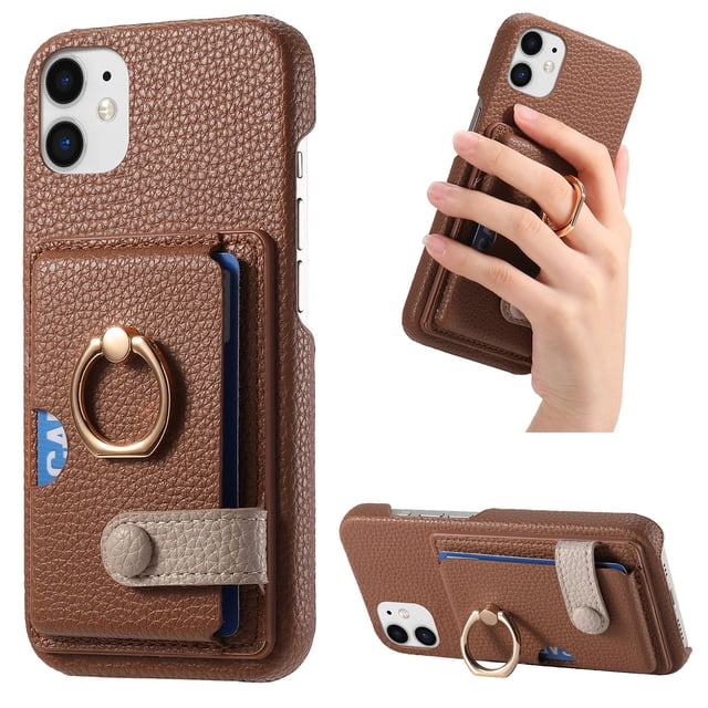 Compatible con iPhone SE, Funda GANGXUN con soporte magnético y tarjetero