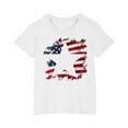 thumbnail image 3 of Jinhomg Boys Girls Graphic T Shirts Casual Short Sleeve America Flag Tees Lightweight Comfy Cotton Crew Neck Tops 4th of July Patriotic Outfit White 7 Years, 3 of 9