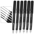thumbnail image 1 of 1Set Fountain Pen Medium Nib, Fountain Pen Barrel Handcrafted Pen for Professional Office Journaling Gifts, Black, 1 of 6