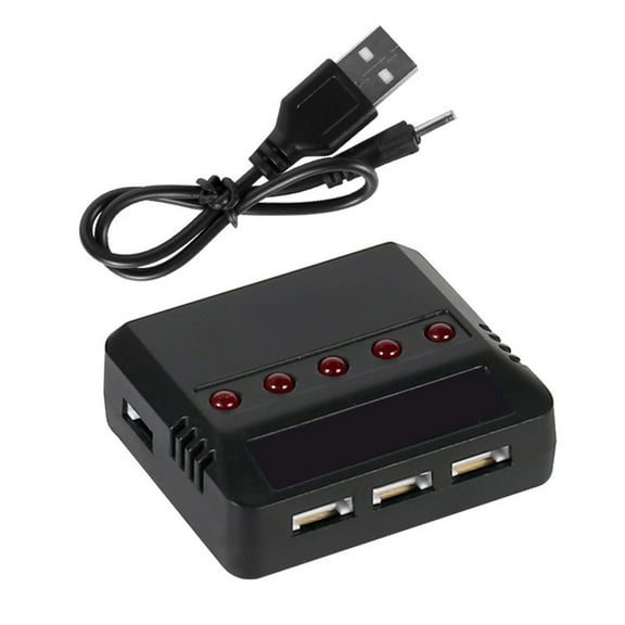 lanema Battery 3.7V 500mAh LiPo Battery and 5 In 1 USB Charger For H107C H107L U816