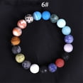 thumbnail image 2 of 1 Pack Sistema Solar Pulsera 7 Chakras Piedra Natural Pulseras para Mujeres Hombres Estrés Yoga Beads Elastic Bracelet Bangle, 2 of 8