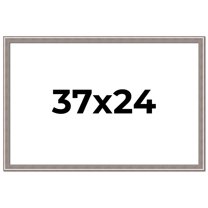 37x24 Frame Grey Real Wood Picture Frame Width 1.25 inches | Interior Frame Depth 0.5 inches | Hans