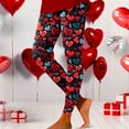 thumbnail image 2 of Tosmy Women's Leggings Valentine's Day Women Print Tights Leggings Control Yoga Sport Leggings For Women High Waist Leggings Soft, 2 of 5