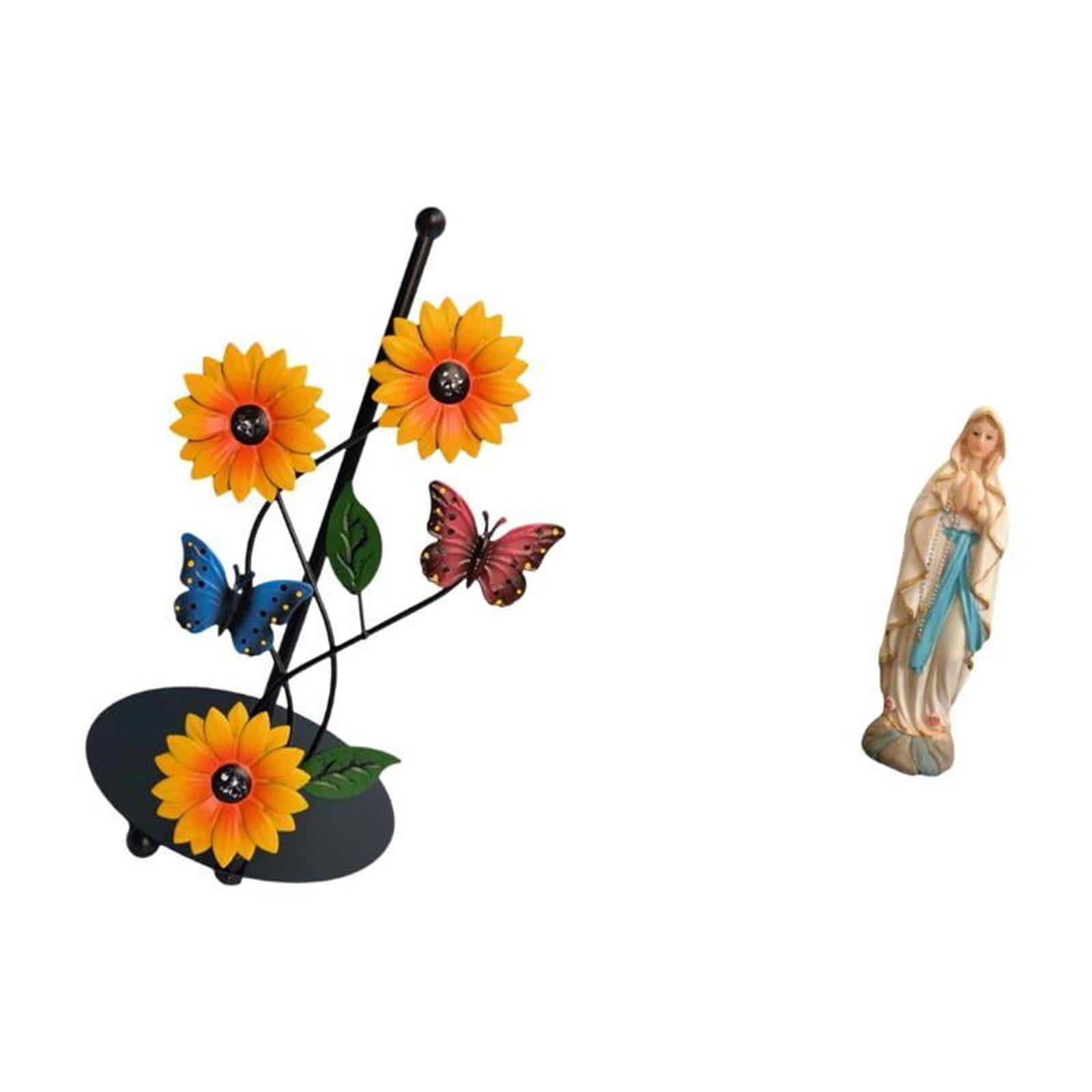 Fiocias Mary Paper Towel Holder Dispenser Non Slip Vertical Tissue Holder Rack Lady of Luther Figurine Artwork Decorative Desk Display Blessed Luther S