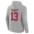 thumbnail image 3 of Men's Brock Purdy Gray San Francisco 49ers Icon Player Name & Number Pullover Hoodie, 3 of 3