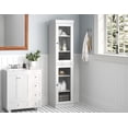 thumbnail image 5 of 100% Solid Wood 16.5" Bathroom Cabinet with Frosted Glass Doors and Adjustable Shelves, 5 of 6