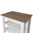 thumbnail image 7 of Kitchen Island with Storage Cabinet, Stationary Kitchen Table with Wood Worktop, Kitchen Island Side Table with 3 Open Shelves for Home, Coffe Bar, Kitchen, 7 of 7