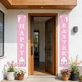 thumbnail image 6 of Easter Party Supplies-Happy Easter Porch Sign Banner,2Pcs Happy Easter Front Door Hanging Welcome Banner for Spring Theme Easter Bunny Door Decoration, 6 of 6