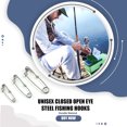 thumbnail image 4 of Yuarrent Clips de pesca robustos de acero inoxidable palangre giratorio único al aire libre hebilla gancho aparejo océano barco mujeres hombres 2,0*80 Type2 NO2 Yuarrent OD025318-02, 4 of 6