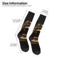thumbnail image 2 of Honeii Golden Lips Modern Sculpture Print Long Socks,Novelty Design Socks Gift for Men and Women,Crew Socks,Calf Socks, 2 of 6