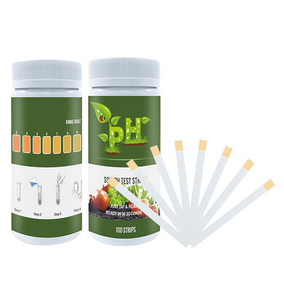 Soil PH Paper Test Kit 200 Tester Strips (3.5-9 Range) for Testing Garden Home Lawn Grass Vegetable Gardening