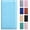 Light Blue, variant on Checkbook Cover for Personal Checkbook,Pu Leather Check Book Covers for Women and Men,With Pen holders and Elastic Bands & -in Clear Plastic Divider for Duplicate Checks,Black
