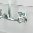 thumbnail image 6 of BWE Wall Mount Kitchen Faucet Polished Chrome 8 Inch Center Commercial Double Handle with Swivel Spout Sink Faucet Utility Laundry Restaurant Bar Mixer Tap Brass Constructed, 6 of 26