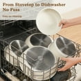 thumbnail image 6 of Soday 15Pcs Pots and Pans Set Removable Handle Cookware Cooking Nonstick Cookware Oven Safe,White, 6 of 8