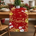 thumbnail image 2 of Red Christmas Dresser Scarf Farmhouse, Dining Table Decorations for Wedding/Parties, Snowman Xmas Snowflake Gifts Winter Table Runner 70 Inches Long for Kitchen Dining, 13 x 70 In, 2 of 9