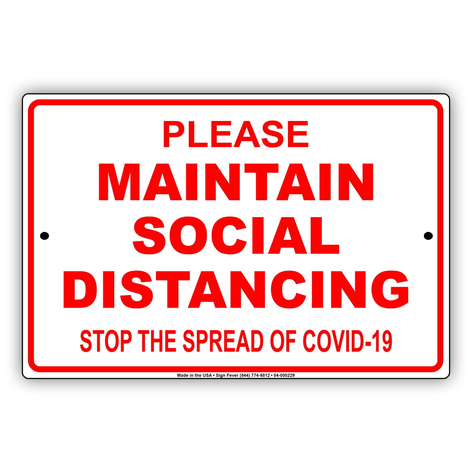 Please Maintain Social Distancing Safety Precautions Protection ...