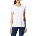thumbnail image 3 of Hauts pour Femmes Décontractés à Col en V, Manches Courtes, T-Shirt Basique Uni, 3 of 7