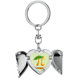 thumbnail image 1 of Matemáticas computacional Pi naranja Llavero de alas de ángel en forma de corazón, 1 of 3