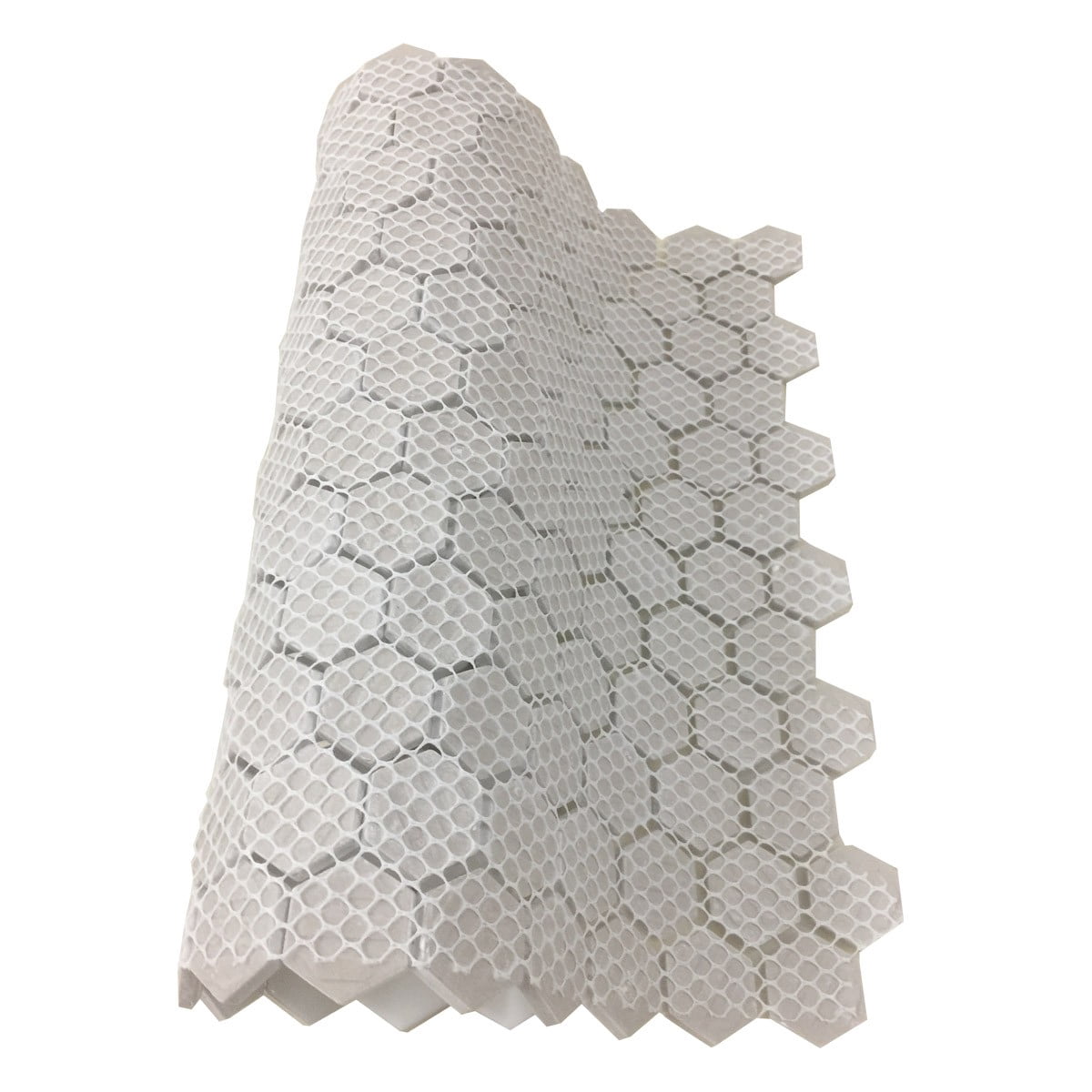 Renovators Supply Porcelain Mosaic Hexagon Glossy White Floor and Wall Tile 23 Tile Sheets 10.25" x 11.8" Total 19.3 SQ FT