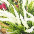 thumbnail image 4 of Xiao Hua 12 paquetes de plantas artificiales de exterior con césped artificial y flores, resistentes a los rayos UV, para decorar jardineras, porches y ventanas (blanco), 4 of 5