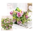 thumbnail image 4 of Hydrangea Artificial Flowers, Faux Hydrangea Flowers Outdoor, Realistic Artificial Florals, Faux Blooms Arrangement for Home, Flower Bouquet for Wedding, Durable Floral Decor, 12.99 in,Purple, 4 of 6