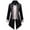 Black, variant on FYEGRE Men Halloween Tailcoat Gothic Long Jacket Casual Loose Role Playing Court Style Outfit for Events and Themed Parties Red M