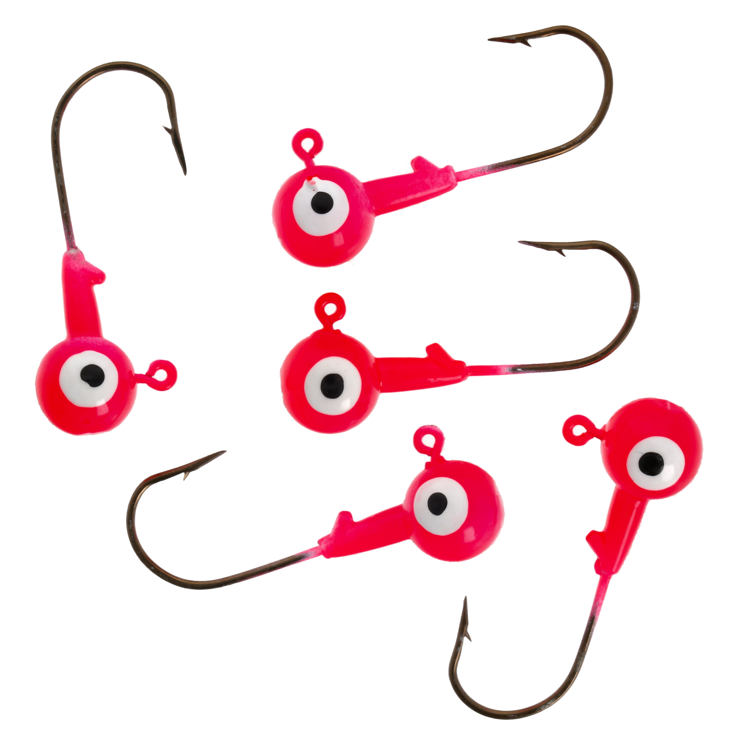 Eagle Claw Tin Ball Head Jig - Double eye - 5 pack - 1/8 oz - Pink