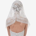 thumbnail image 4 of unbranded 2Ud Velo De Encaje Negro Con Bordado Floral Para Novia Y Eventos Decorativos, 4 of 6