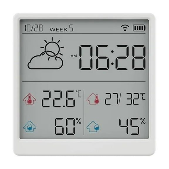 Electronic Temperature Humidity Sensor Wifi Smart Home Weather Station Rechargeable ,Weather Forecast