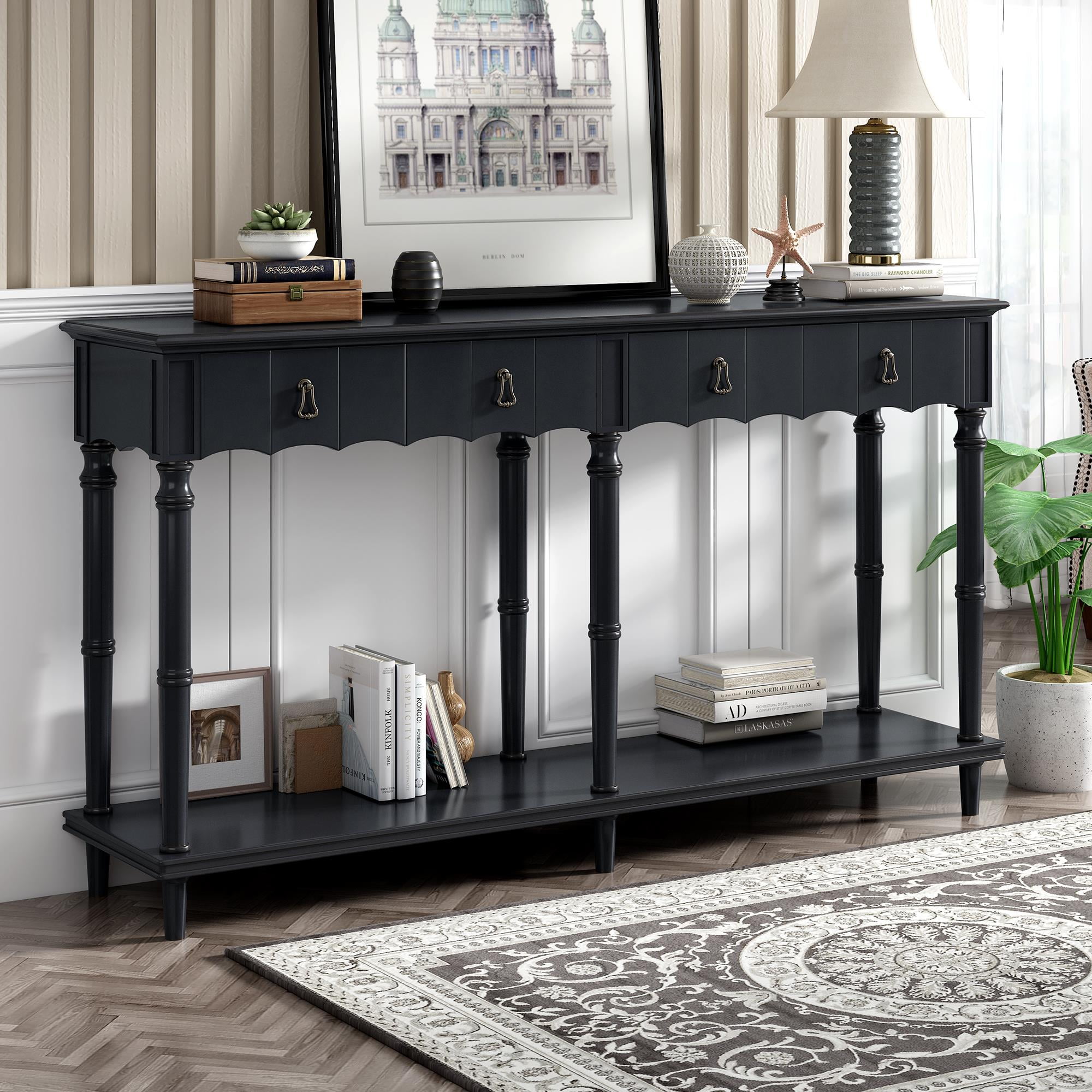 Ubesgoo Luxurious Entryway Console Table Sofa Table Hall Table Side