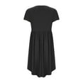 thumbnail image 6 of BLVB Womens Summer Dresses Trendy Lace Trim Petal Sleeve Casual Pleated A-Line Flowy Beach Midi Dresses, 6 of 7