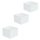 thumbnail image 3 of Cajas de exhibición de acrílico de 3 piezas, soportes de exhibición de escritorio anidados de 5 lados blancos para 6 7 8 pulgadas, 3 of 9