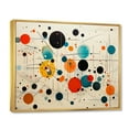 thumbnail image 2 of Designart "Orange Blue Mid Century Geometric composition II" Mid-century Floater Framed Wall Art Print, 2 of 7