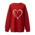 thumbnail image 3 of JUMESG Womens Sweatshirts Plus Size Only Womens Sweatshirt Casual Long Sleeve Lightweight Pullover Tops Loose Crewneck Sweatshirts with Side Slit (Pink,M), 3 of 3