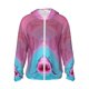 thumbnail image 1 of Balery Pink Shark Pool Fantasy Sudadera ligera de manga larga con capucha y protección solar UPF 50+ para hombre y mujer, ideal para pesca y running-Large, 1 of 7